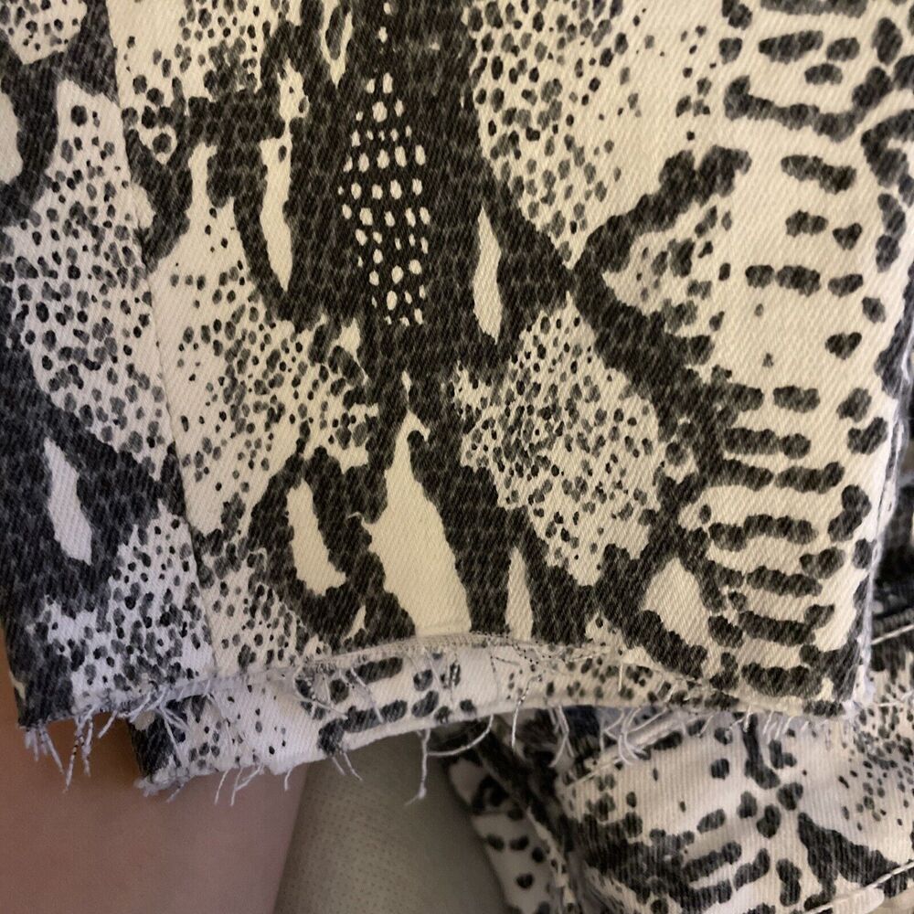 Frame Ali High Rise Python Snake Print Cigarette … - image 7